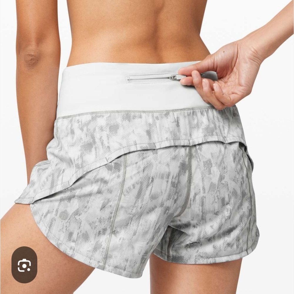 Lululemon Athletica Speed Up  Light Gray Active Shorts